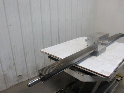 77"L x 4" Face Metal Gear Rack W/Gear Assembly From a Frost Broach Machine