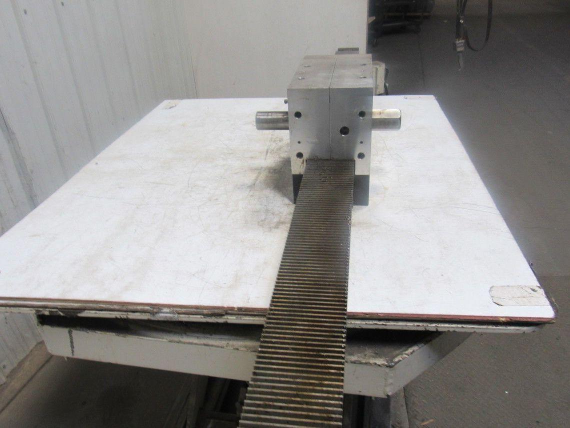 77"L x 4" Face Metal Gear Rack W/Gear Assembly From a Frost Broach Machine