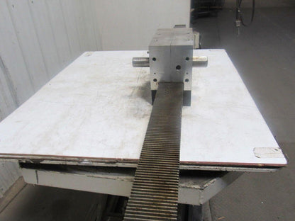 77"L x 4" Face Metal Gear Rack W/Gear Assembly From a Frost Broach Machine