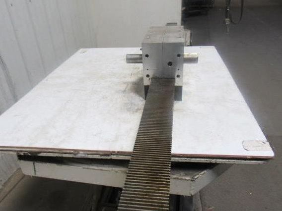 77"L x 4" Face Metal Gear Rack W/Gear Assembly From a Frost Broach Machine