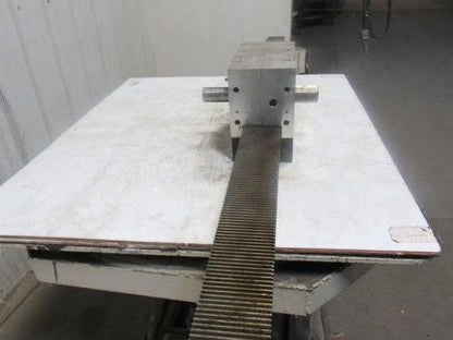 77"L x 4" Face Metal Gear Rack W/Gear Assembly From a Frost Broach Machine