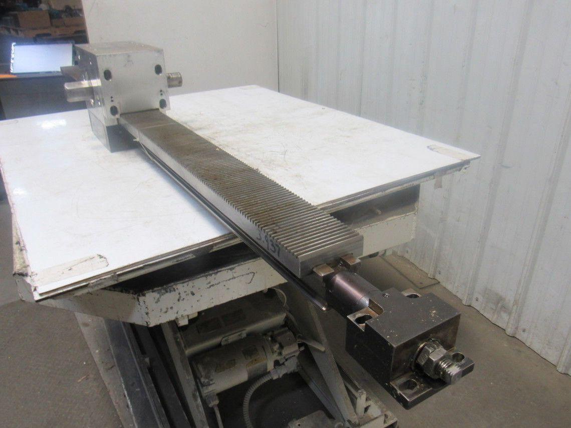 77"L x 4" Face Metal Gear Rack W/Gear Assembly From a Frost Broach Machine