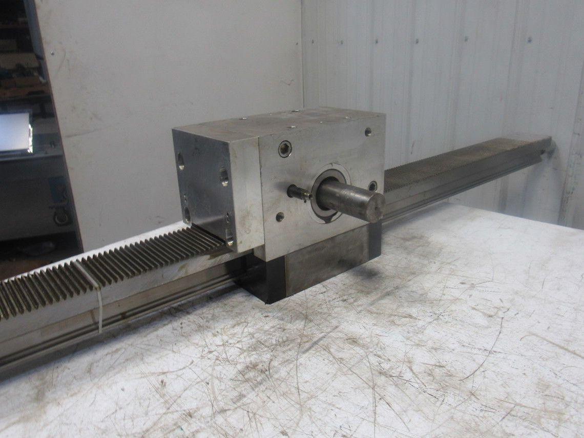 77"L x 4" Face Metal Gear Rack W/Gear Assembly From a Frost Broach Machine