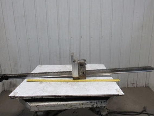 78-1/2"L x 2-1/2" W Metal Gear Rack W/Brake Assembly From a Frost Broach Machine