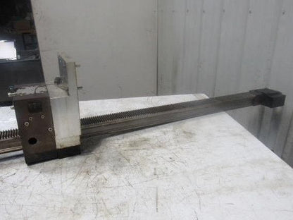 78-1/2"L x 2-1/2" W Metal Gear Rack W/Brake Assembly From a Frost Broach Machine