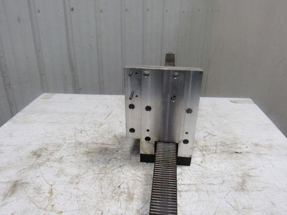 78-1/2"L x 2-1/2" W Metal Gear Rack W/Brake Assembly From a Frost Broach Machine