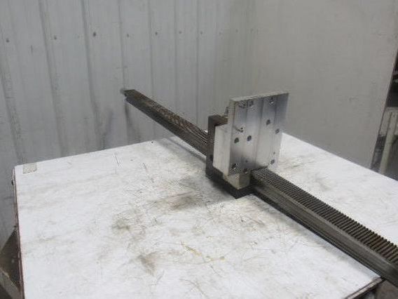 78-1/2"L x 2-1/2" W Metal Gear Rack W/Brake Assembly From a Frost Broach Machine