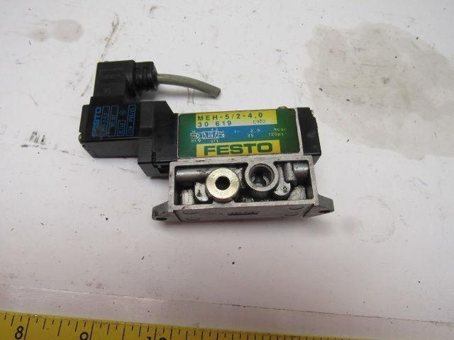 Festo MEH-5/2-4,0 Pneumatic Solenoid Valve 24VDC Coil
