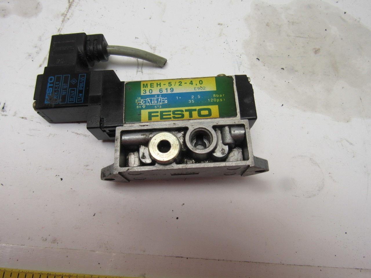 Festo MEH-5/2-4,0 Pneumatic Solenoid Valve 24VDC Coil