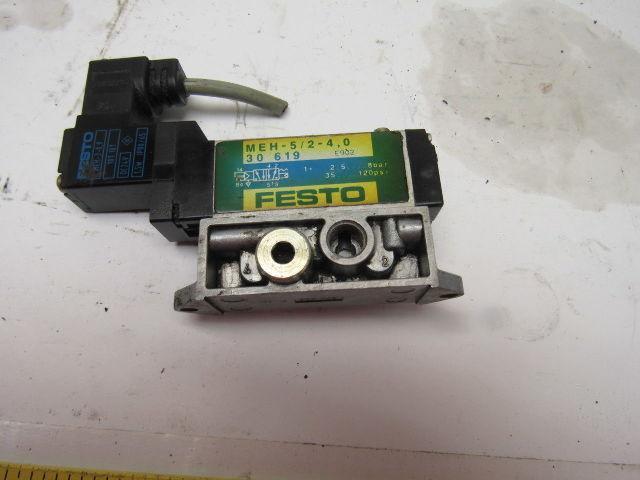 Festo MEH-5/2-4,0 Pneumatic Solenoid Valve 24VDC Coil