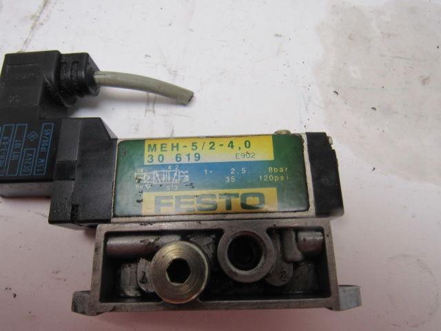 Festo MEH-5/2-4,0 Pneumatic Solenoid Valve 24VDC Coil
