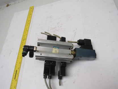 Festo JMEH-5/2-1/8-P Pneumatic Valve Bank Assembly W/ Manifold 24VDC Coil