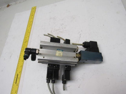 Festo JMEH-5/2-1/8-P Pneumatic Valve Bank Assembly W/ Manifold 24VDC Coil