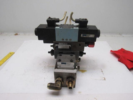 Denison 4D01 35 208 0302 00A 1G 0Q 327 Hydraulic Valve Bank Assembly W/ Manifold