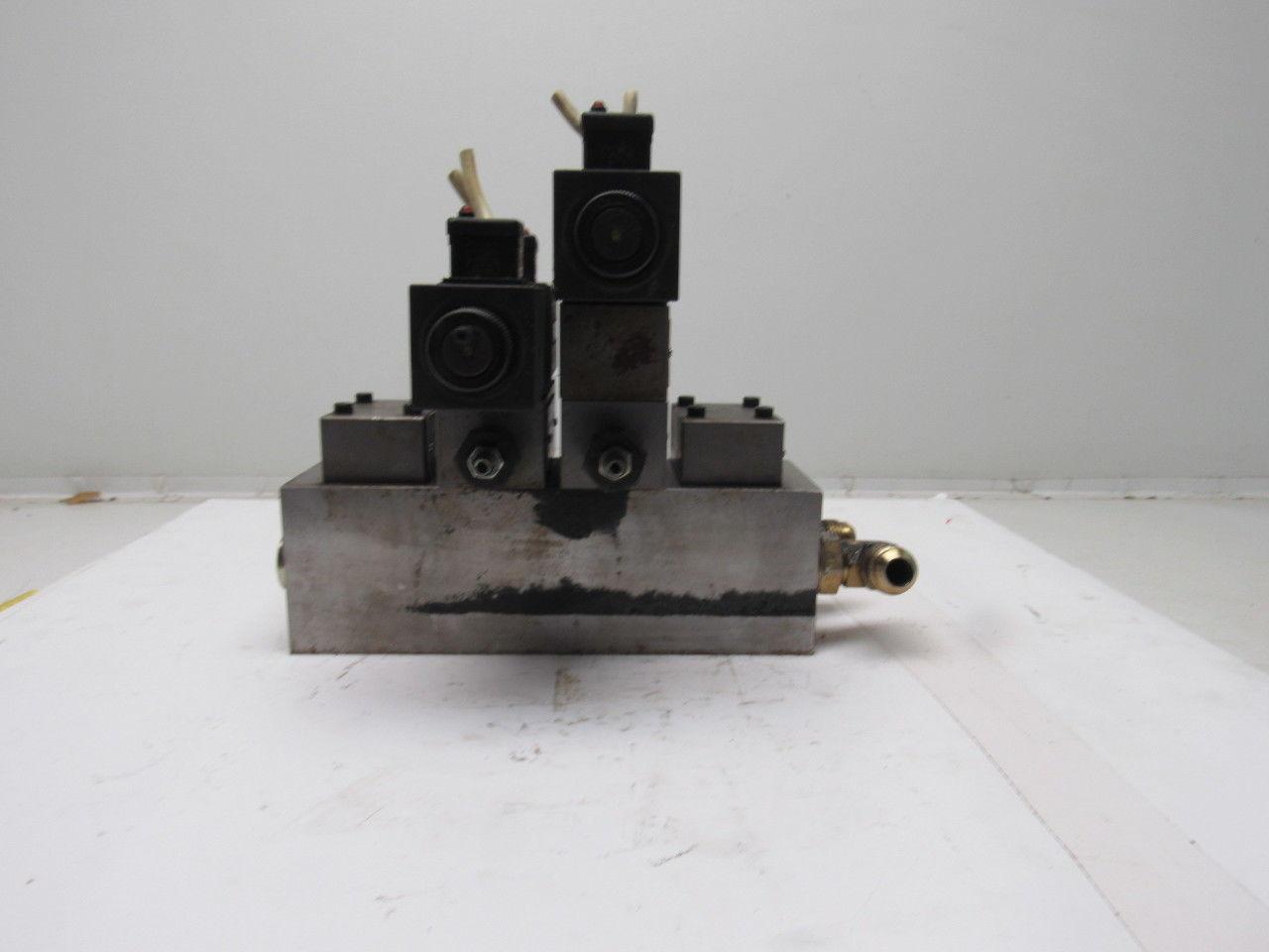 Denison 4D01 35 208 0302 00A 1G 0Q 327 Hydraulic Valve Bank Assembly W/ Manifold