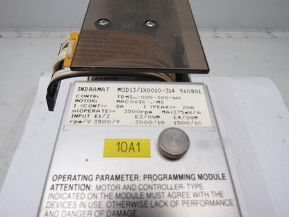 Indramat MOD13/1X0010-314 TDM3-020-300-WO 3500RPM AC Servo Controller