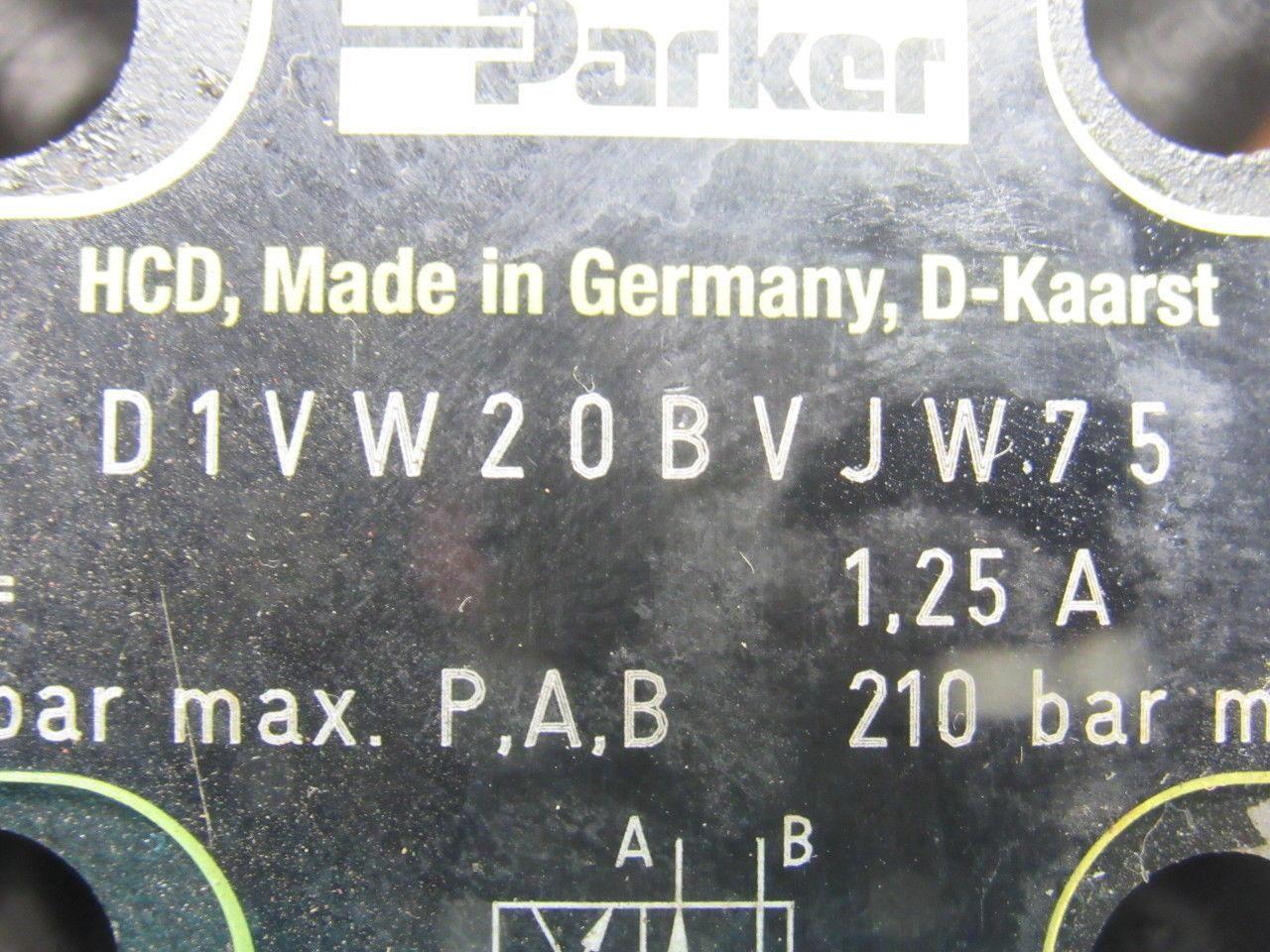 Parker D1VW20BVJW75 Hydraulic Solenoid Valve