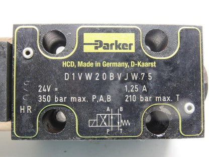 Parker D1VW20BVJW75 Hydraulic Solenoid Valve