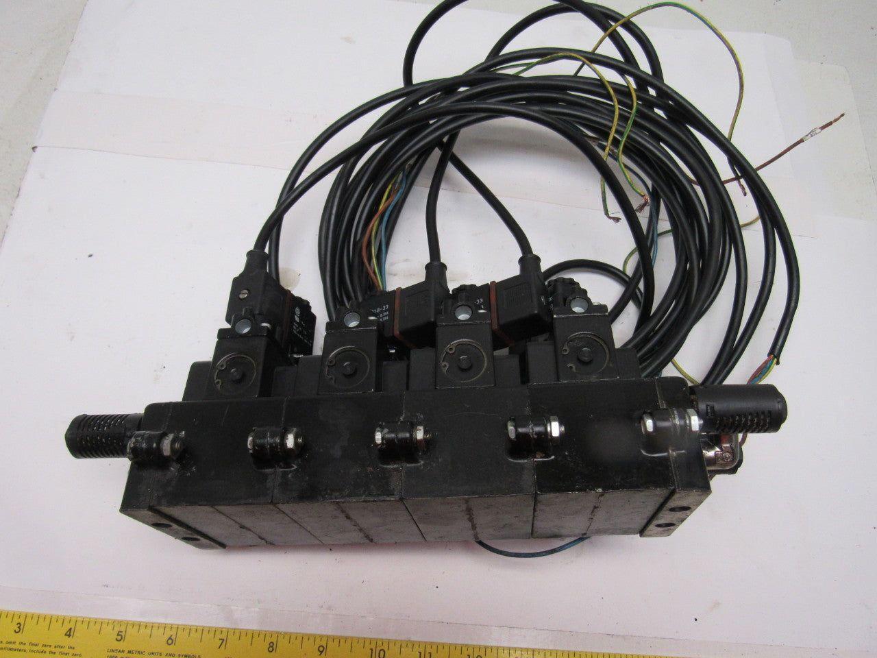 Ingersoll Rand A239SS-120-A Pneumatic Solenoid Air 4-Valve Manifold Block 120V