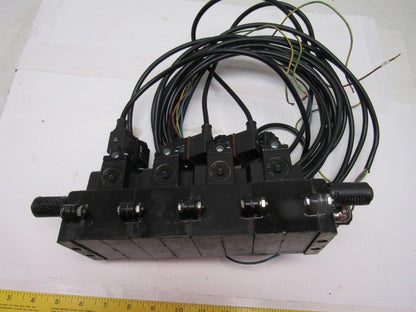 Ingersoll Rand A239SS-120-A Pneumatic Solenoid Air 4-Valve Manifold Block 120V