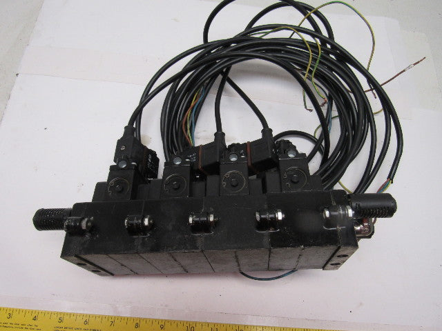 Ingersoll Rand A239SS-120-A Pneumatic Solenoid Air 4-Valve Manifold Block 120V