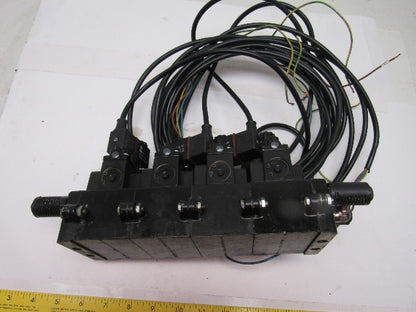 Ingersoll Rand A239SS-120-A Pneumatic Solenoid Air 4-Valve Manifold Block 120V
