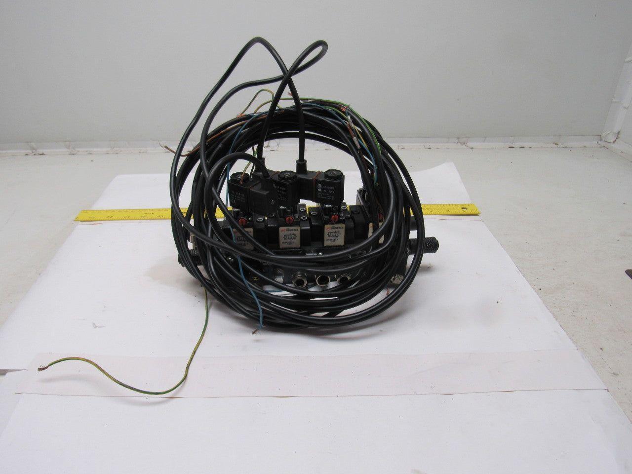 Ingersoll Rand A239SS-120-A Pneumatic Solenoid Air 4-Valve Manifold Block 120V