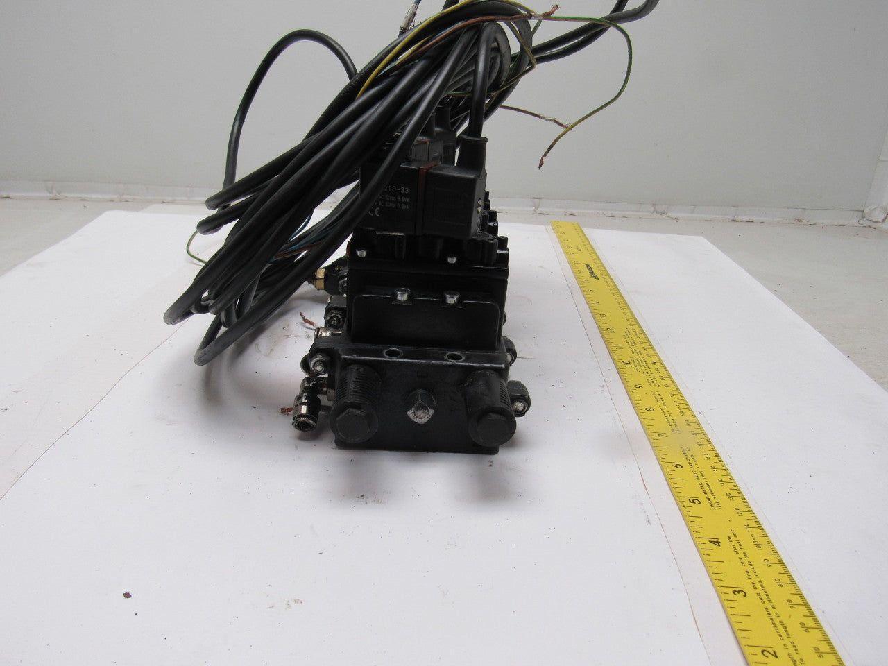 Ingersoll Rand A239SS-120-A Pneumatic Solenoid Air 4-Valve Manifold Block 120V