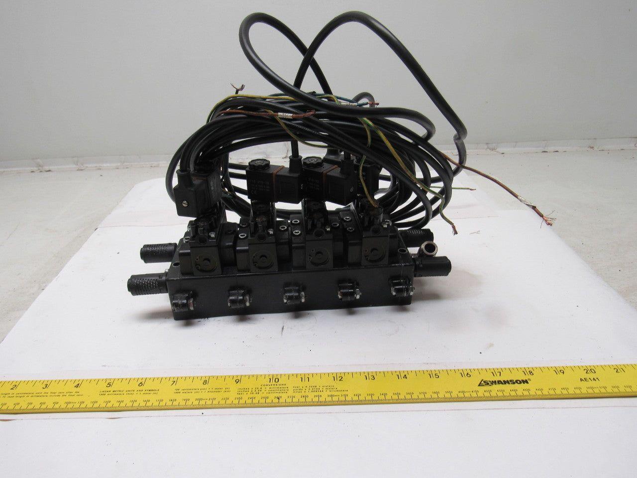 Ingersoll Rand A239SS-120-A Pneumatic Solenoid Air 4-Valve Manifold Block 120V