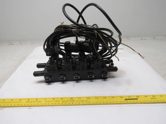 Ingersoll Rand A239SS-120-A Pneumatic Solenoid Air 4-Valve Manifold Block 120V