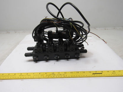 Ingersoll Rand A239SS-120-A Pneumatic Solenoid Air 4-Valve Manifold Block 120V