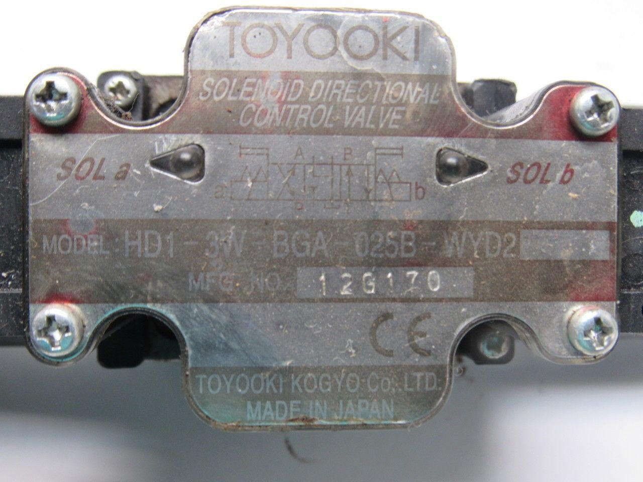 Toyooki HD1-3W-BGA-025B-WYD2 Hydraulic Solenoid Directional Control Valve