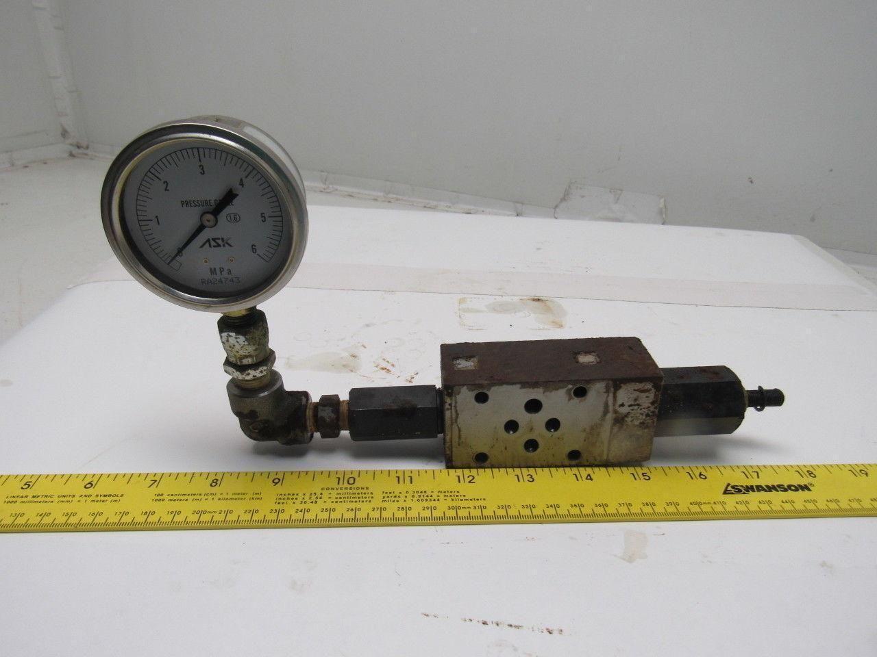 Toyo-Oki Hytegra 12HI Hydraulic Valve W/Gauge