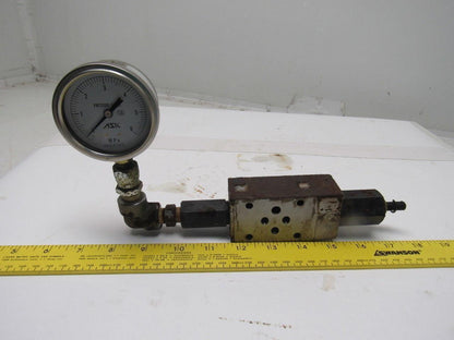 Toyo-Oki Hytegra 12HI Hydraulic Valve W/Gauge