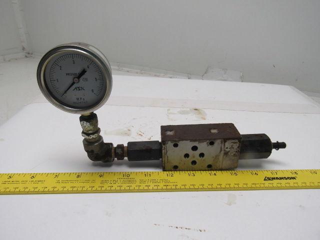 Toyo-Oki Hytegra 12HI Hydraulic Valve W/Gauge