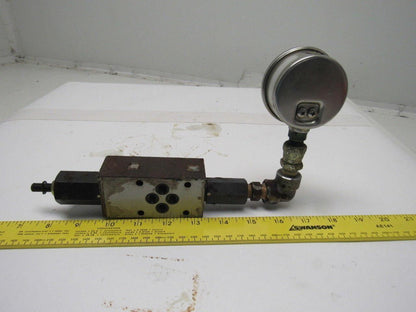 Toyo-Oki Hytegra 12HI Hydraulic Valve W/Gauge