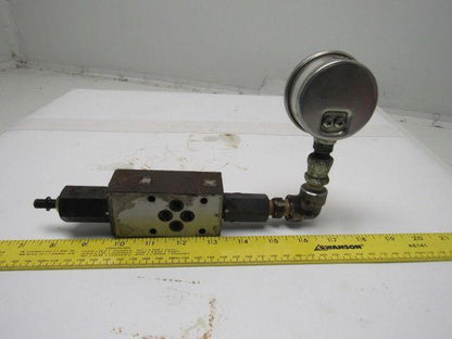 Toyo-Oki Hytegra 12HI Hydraulic Valve W/Gauge