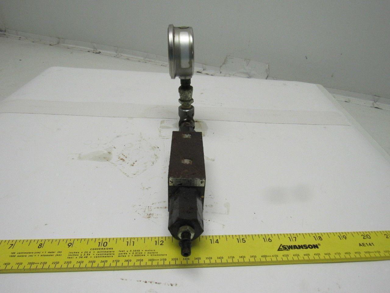 Toyo-Oki Hytegra 12HI Hydraulic Valve W/Gauge