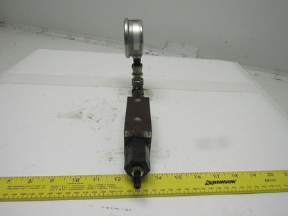 Toyo-Oki Hytegra 12HI Hydraulic Valve W/Gauge