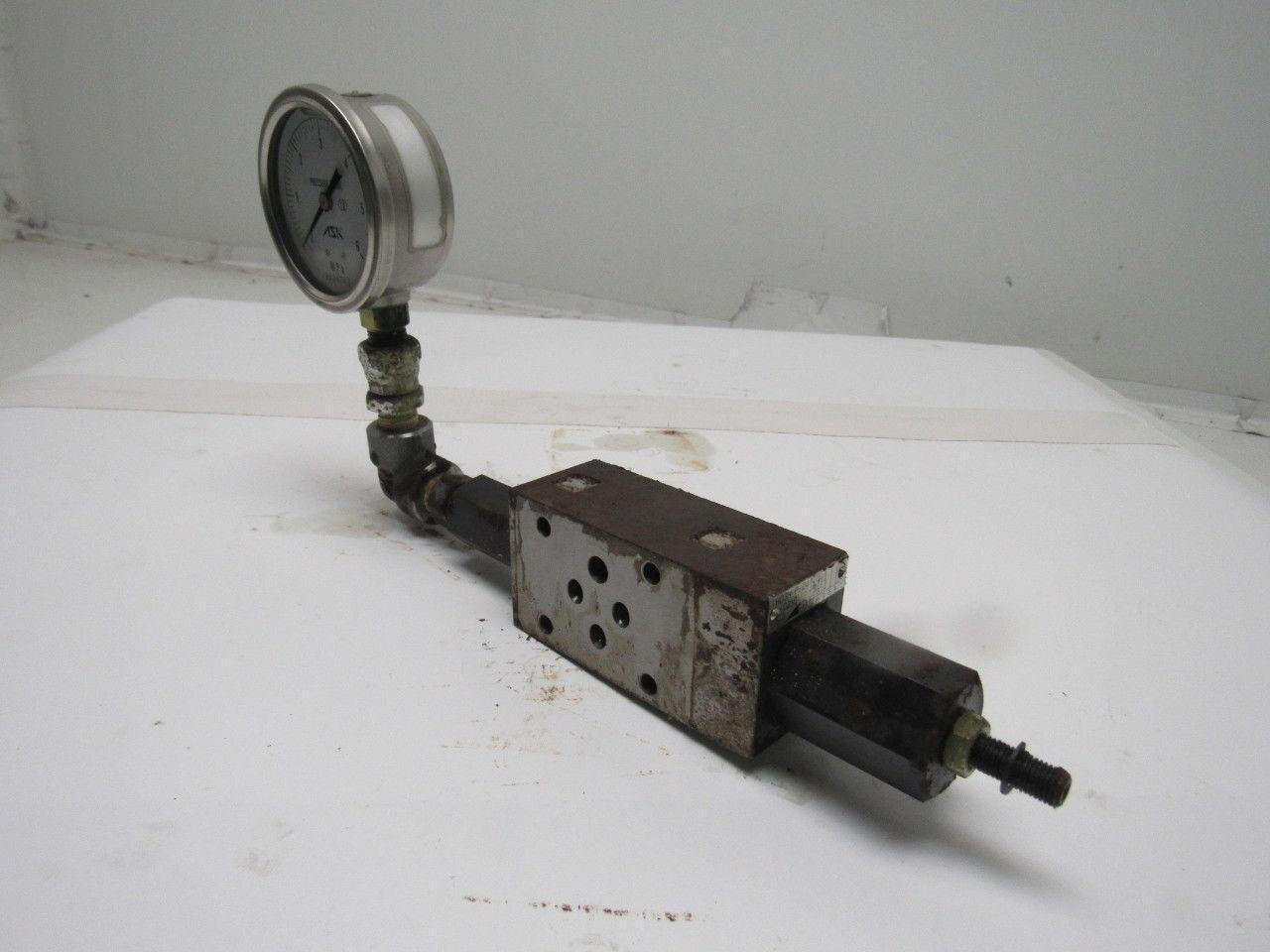 Toyo-Oki Hytegra 12HI Hydraulic Valve W/Gauge