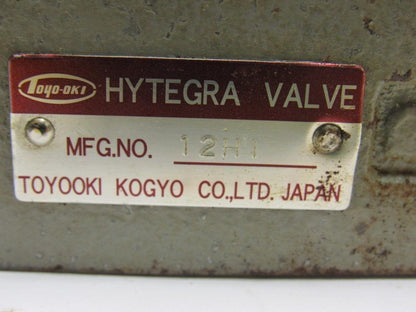 Toyo-Oki Hytegra 12HI Hydraulic Valve W/Gauge
