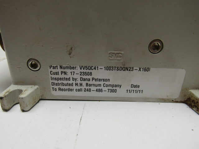 SMC VV5QC41-1003TSDOn23-X160 Pneumatic Valve Manifold Assembly W/EX250 Input