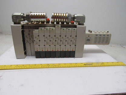 SMC VV5QC41-1003TSDOn23-X160 Pneumatic Valve Manifold Assembly W/EX250 Input