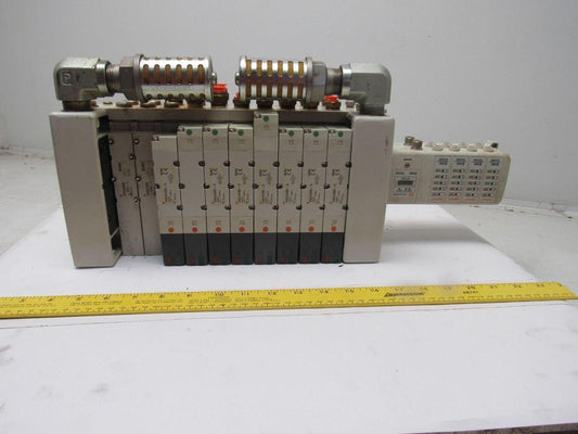 SMC VV5QC41-1003TSDOn23-X160 Pneumatic Valve Manifold Assembly W/EX250 Input