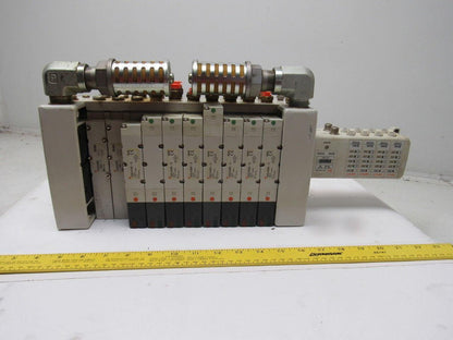 SMC VV5QC41-1003TSDOn23-X160 Pneumatic Valve Manifold Assembly W/EX250 Input
