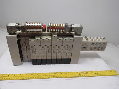 SMC VV5QC41-1003TSDOn23-X160 Pneumatic Valve Manifold Assembly W/EX250 Input