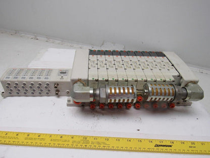 SMC VV5QC41-1003TSDQN23-X160I Pneumatic Valve Manifold Assembly W/EX250 Input