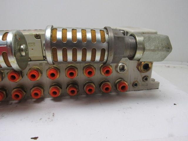 SMC VV5QC41-1003TSDQN23-X160I Pneumatic Valve Manifold Assembly W/EX250 Input