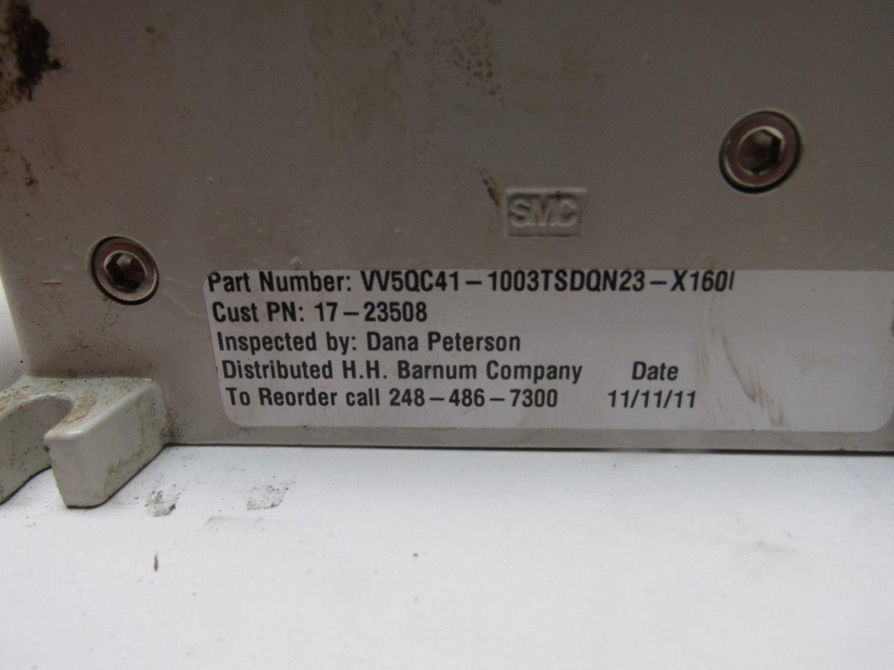 SMC VV5QC41-1003TSDQN23-X160I Pneumatic Valve Manifold Assembly W/EX250 Input