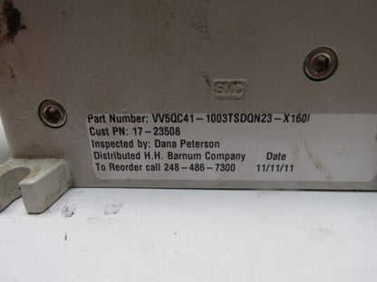 SMC VV5QC41-1003TSDQN23-X160I Pneumatic Valve Manifold Assembly W/EX250 Input